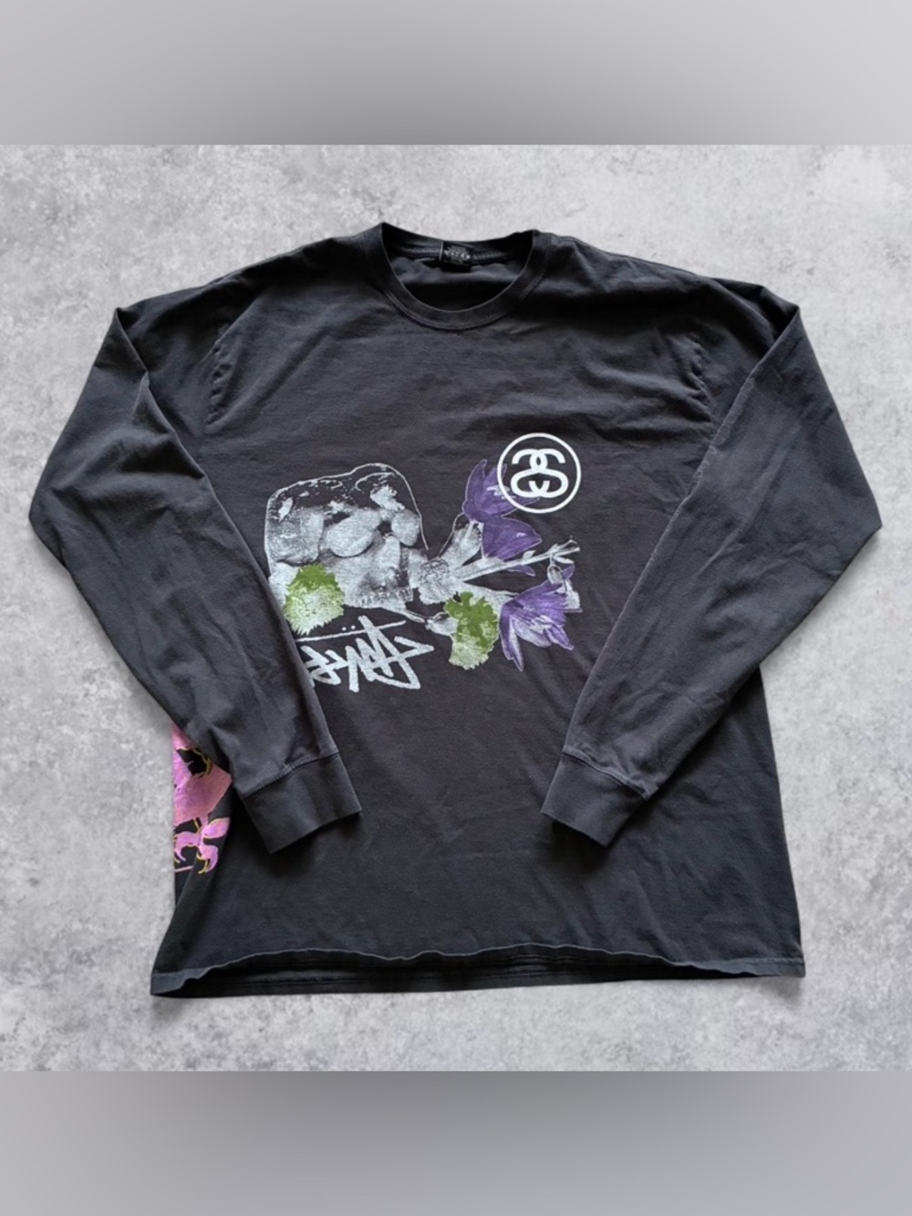 Stussy Pig Dye Dragon Long Sleeve Tee Size XL Mens